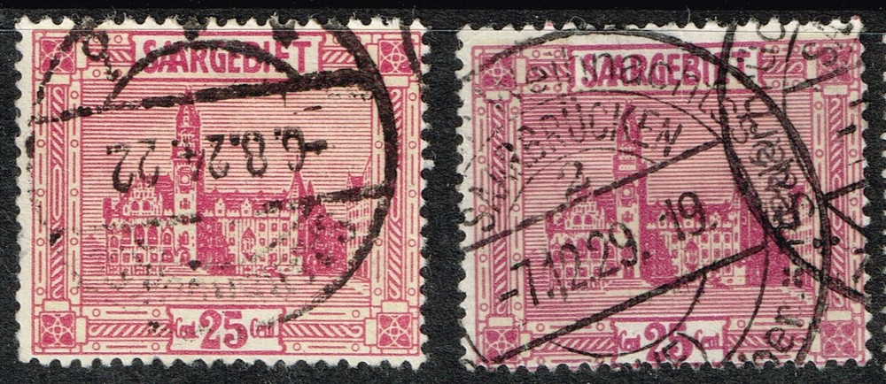 German territory- Saar Scott #106-7 Used VG