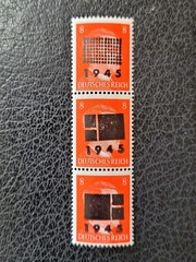 Germany-Netzschkau Post-WWII Locals, Michel #61, 611a, 611b MNH Strip, Signed