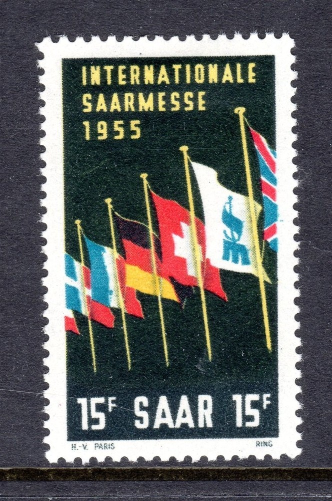 Saar Scott #255 VF Unused 1955 Fair at Saarbrücken