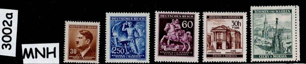 MNH Stamps Germany Czech Occupation Bohemia & Moravia Postage WWII #3002a