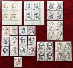 BERLIN 1986 Famous Women Stamp Selection Superb MNH Marginal Blocks