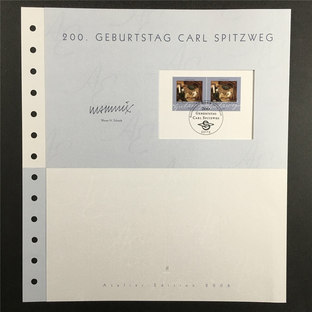 GERMAN POST ART-EDITION 2008/08 CARL SPITZWEG KUNST ART GEMÄLDE