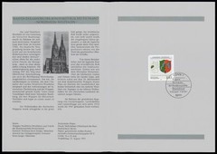 GERMANY FOLDER 1993/32 WAPPEN BLAZON NRW NORDRHEIN-WESTFALEN PFERD