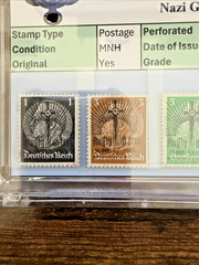 Nazi Germany, Third Reich, Hindenburg Nazi Overprint 1938 Stamps