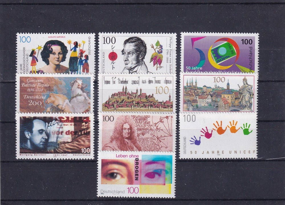 Bundesrepublik MNH ** single issues from 1996