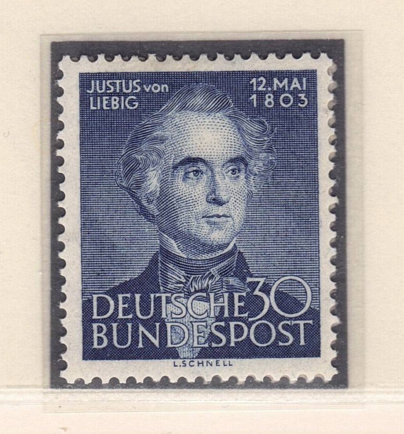 Germany – 1953 Sc. 695, Justus von Liebig, 30pf, MLH