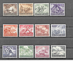 Germany’s Third Reich Mi# 831-842 Armed Forces and Hero’s Day 1943 MNH **