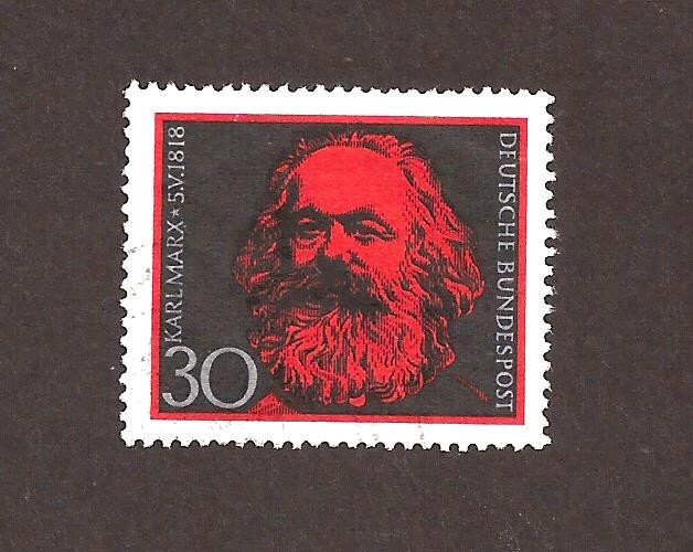 [1234] BRD, Germany, 1968 Good Used, Karl Marx, Politician