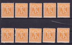 American/British Zone MNH **6pf issue (10x)