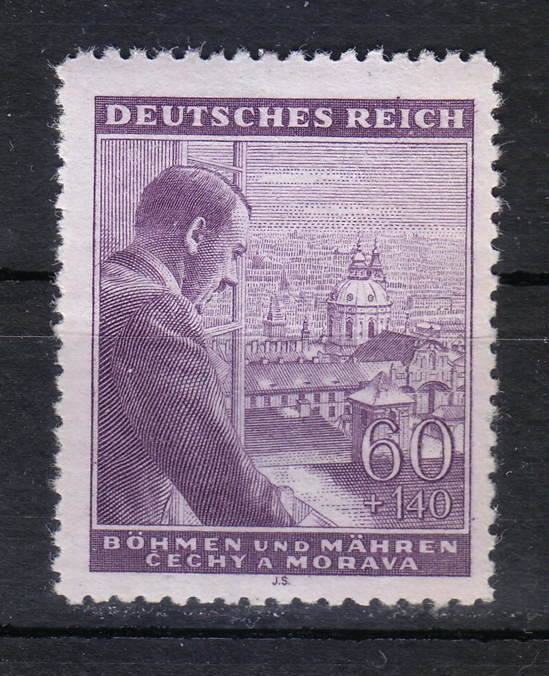 Bohemia & Moravia 1943 MNH Mi 126 Sc B18-B19 March 15, 1939 Adolf Hitler **