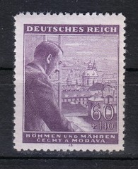 Bohemia & Moravia 1943 MNH Mi 126 Sc B18-B19 March 15, 1939 Adolf Hitler **