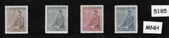 MNH Stamp set B9 – B12 / 1942 Third Reich / Adolf Hitler Birthday WWII Germany