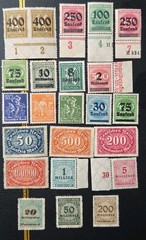 🇩🇪Germany 22 Stamps 1923 WW1 includ 200 Millionen Mrak Hyperinflation MNH MH