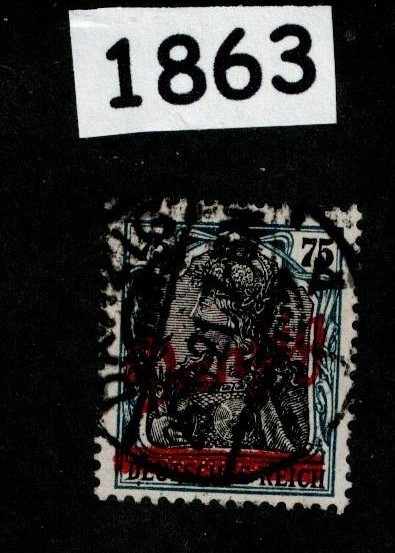 Used stamp Sc 45 Gdansk Danzig Overprint 1920 Germany post WWI #1863