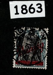 Used stamp Sc 45 Gdansk Danzig Overprint 1920 Germany post WWI #1863