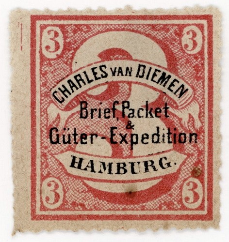 (I.B) Germany Local Post : Hamburg 3pf (Charles van Diemen)