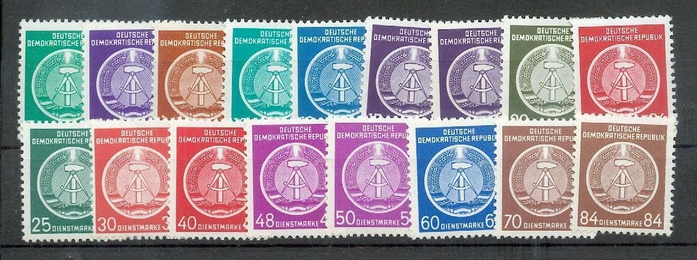 DDR GDR OFFICIAL A 1954 1-17 ** MNH SET FLAWLESS 250€(48634