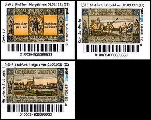 Biberpost: “ Staßfurt, Emergency Money by The 01.09.1921 (II): Salz „, Set, Mint