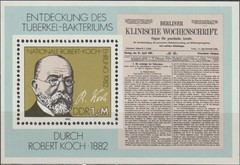 Germany-GDR S/S 100th Ann Discovery Tuberculosis Bacillus Robert Koch 1982 MNH-4