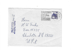 GERMANY Cover sent from Lubeck to U.S. – Slogan Cancel