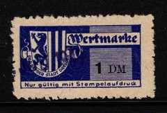 Germany 1950s Dresden 1 Dm Local Revenue Used – S56656