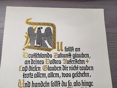 Authentic Third Reich German award document urkunde Art Artist certificate