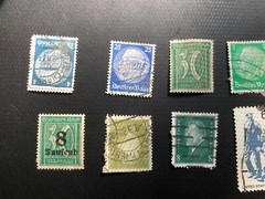 Old Vintage Deutsches Reich/German Empire: (11) and USA (1) Cancelled Stamps
