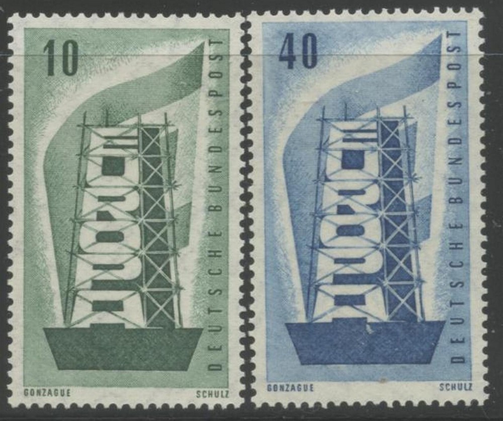GERMANY Sc#748-749 1956 Europa Isssue OG Mint LH & NH
