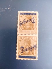German Deutsches Reich Tete -beche Danzig Stamps