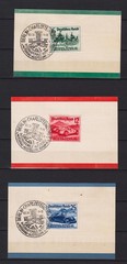 GERMANY REICH CAR EXPOSITION Mi.# 686/688 COMPLETE SET USED ON CARDS