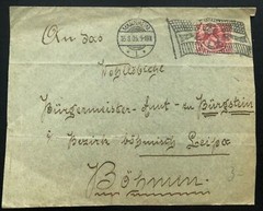 1905 Mannheim Germany Cover To Burgstein Flag Cancel