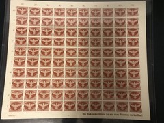 Stamp Germany Feldpost Mi 2 Sheet 1942 WWII Fascism Military Field Post MNH
