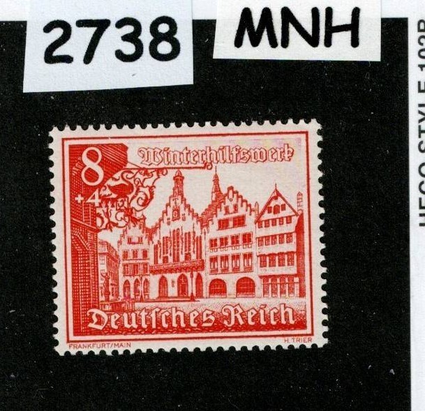 MNH Stamp B164 1939 Germany Castles Cathedrals Mountains Winter relief #2738