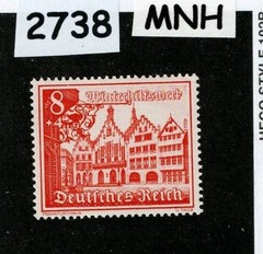 MNH Stamp B164 1939 Germany Castles Cathedrals Mountains Winter relief #2738