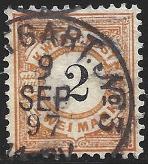 Germany-Wurttemberg, Scott #71, 2m Numeral Issue, Used