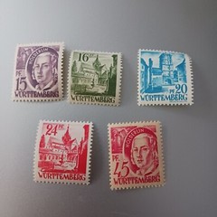 Germany Wurttemberg 1947 Post War Locals Sc#8N1-8N13 MNHOG VF