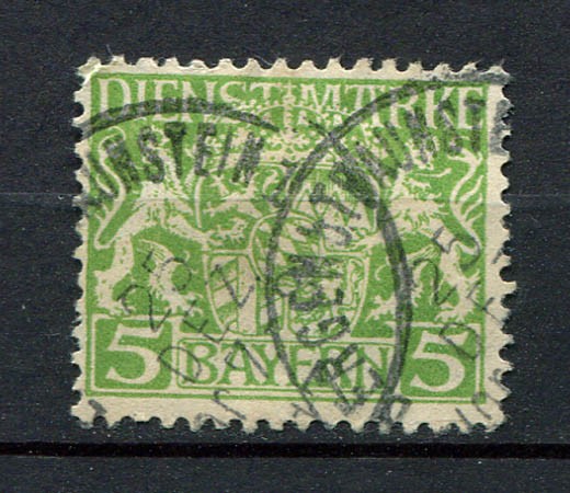 Bavaria – Bayern : Michel D 17 – official stamp from 1916 – used