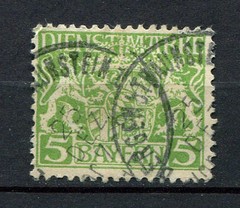 Bavaria – Bayern : Michel D 17 – official stamp from 1916 – used