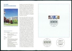 GERMANY FOLDER 2007/30 DEUTSCHE BUNDESBANK DM EURO 50 PFG. MÜNZE