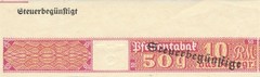 Stamp Germany Revenue WWII 3 Reich War Era Cigarette Label 10RM Top Sheet MNG