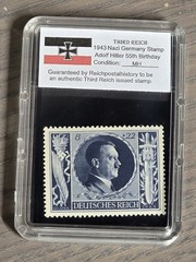 Third Reich WWII Nazi German Adolf Hitler 55th Birthday NSDAP Stamp Set 1943