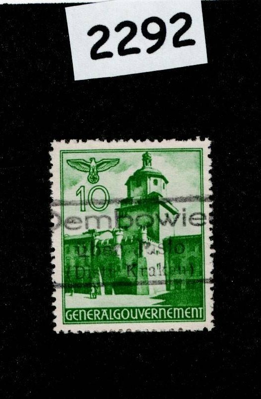Used Stamp Sc N59 General Government Warsaw Lublin Cracow Poland WWII #2292