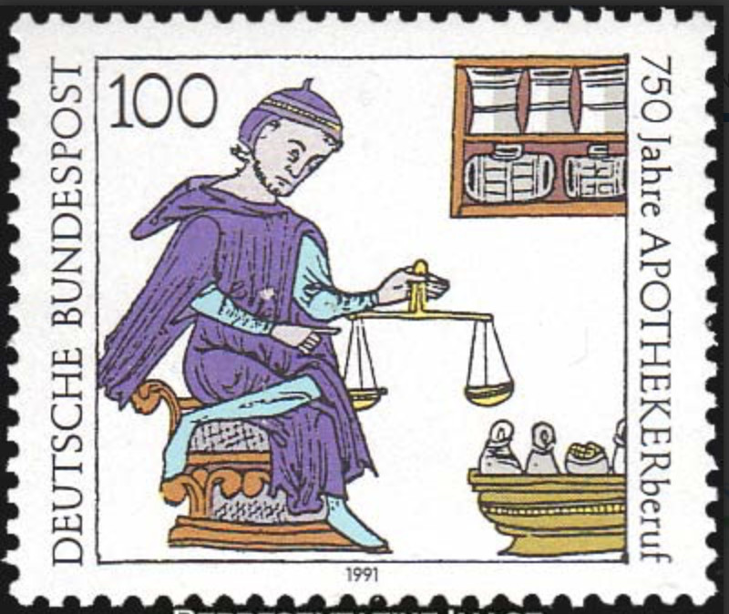 BRD FRG #Mi1490 MNH 1991 Pharmacist Miniature French Code [1620 YT1322 SG2340]