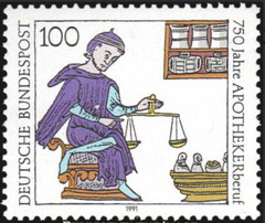 BRD FRG #Mi1490 MNH 1991 Pharmacist Miniature French Code [1620 YT1322 SG2340]