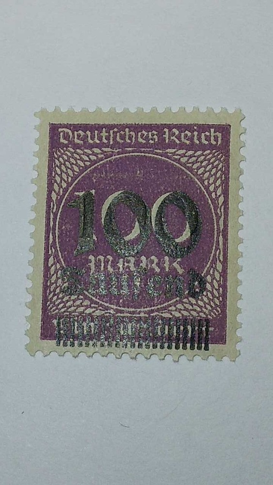 Deutsches Reich 100p mark stamp over print 100 Tausend never used OGVF