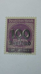 Deutsches Reich 100p mark stamp over print 100 Tausend never used OGVF