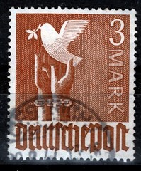 Allied Occupation 961, 3 Mark Peace Dove, Canceled