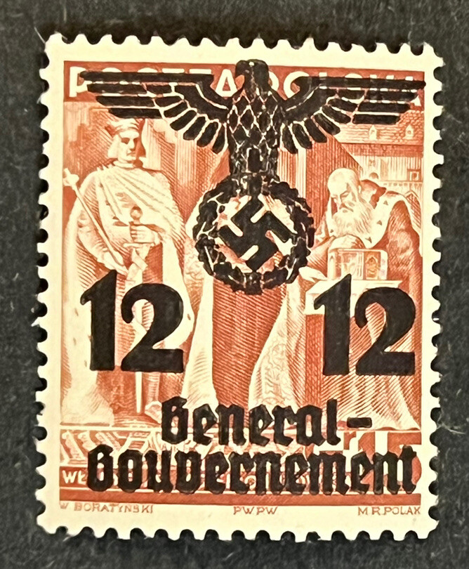 Travelstamps:Germany WWII Propaganda Stamp Poland Occupation Gen Gov’t 12gr
