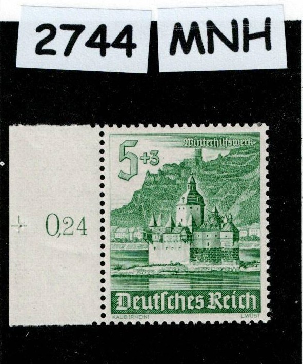 MNH Stamp B179 1940 Germany Castles Cathedrals Architecture Winter relief #2744