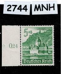 MNH Stamp B179 1940 Germany Castles Cathedrals Architecture Winter relief #2744